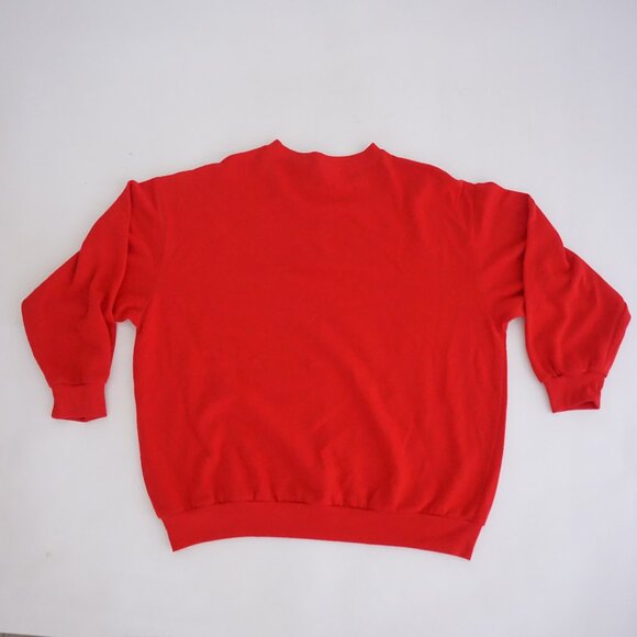 Vintage Basic Editions Red Holly Birdhouse Mitten Patchwork Holiday Sweatshirt X - Picture 10 of 10